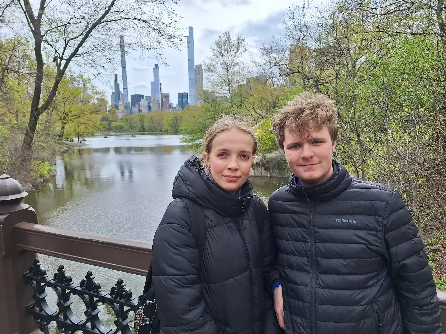 Elever fra Folkehøgskolen Sørlandet i New York. 
